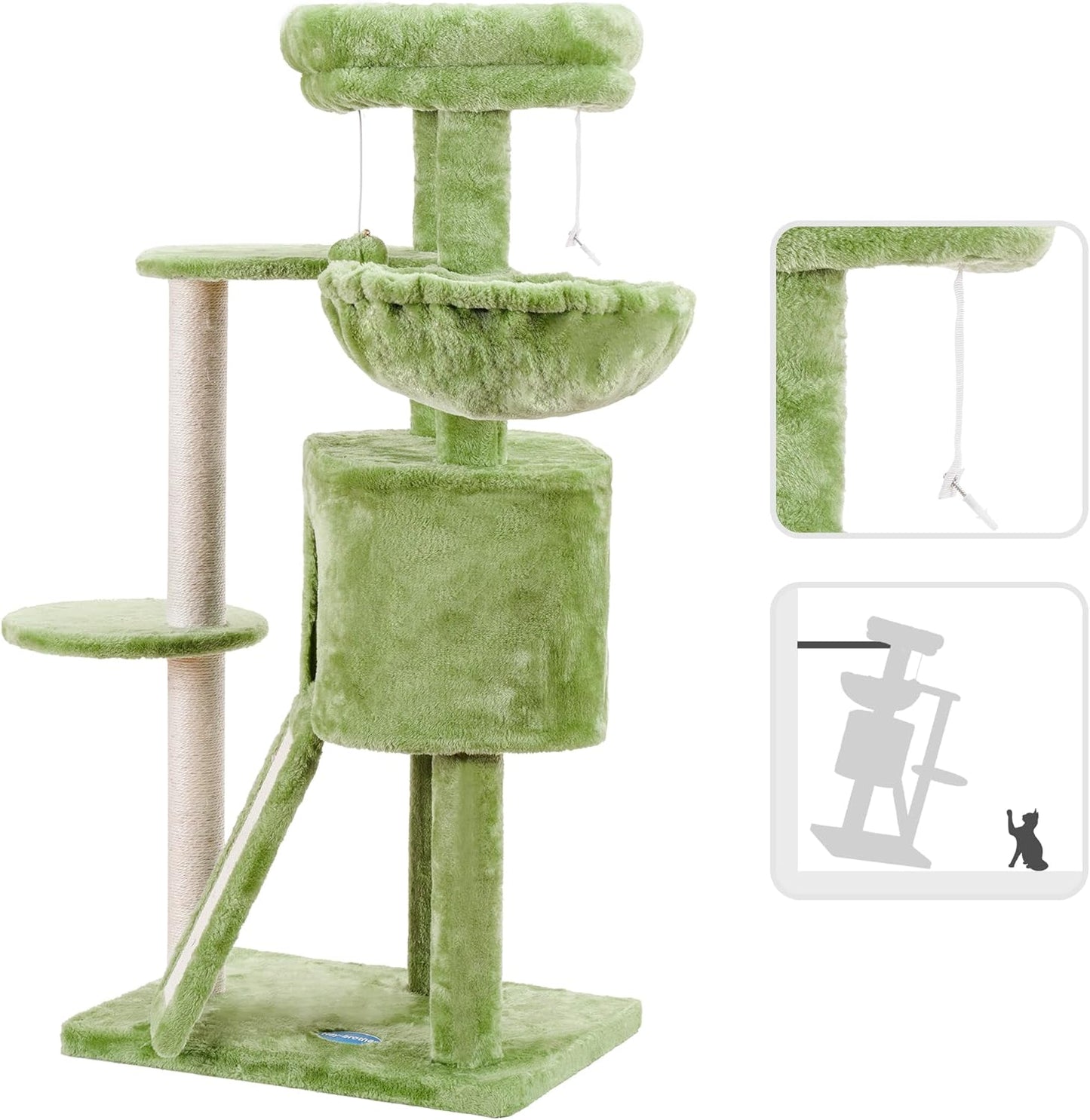 Feline Funhouse: The Ultimate Kitty Climbing Gym with a Comfy Napping Nest and Scratchy Playground – Now with Extra Greenery for Your Cat's Instagram!