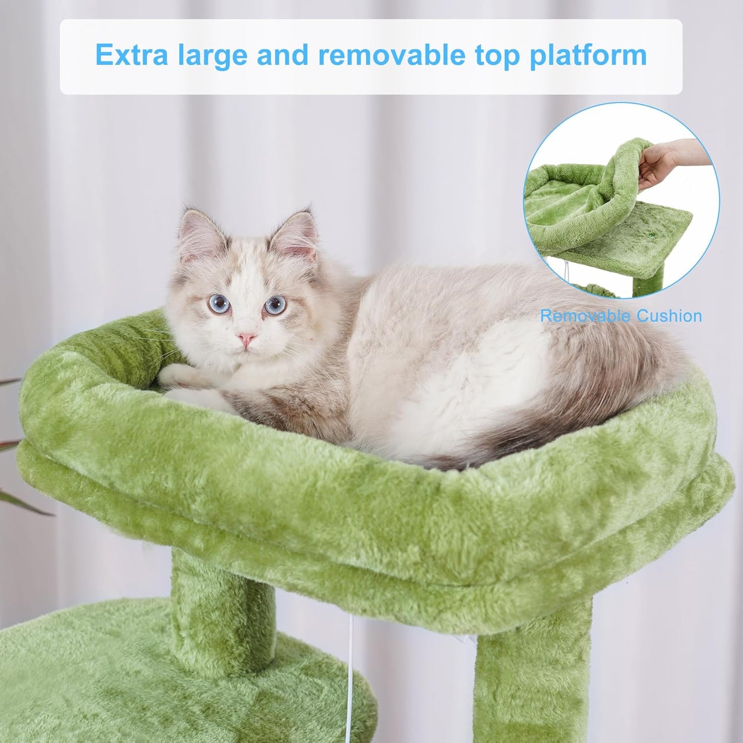 Feline Funhouse: The Ultimate Kitty Climbing Gym with a Comfy Napping Nest and Scratchy Playground – Now with Extra Greenery for Your Cat's Instagram!