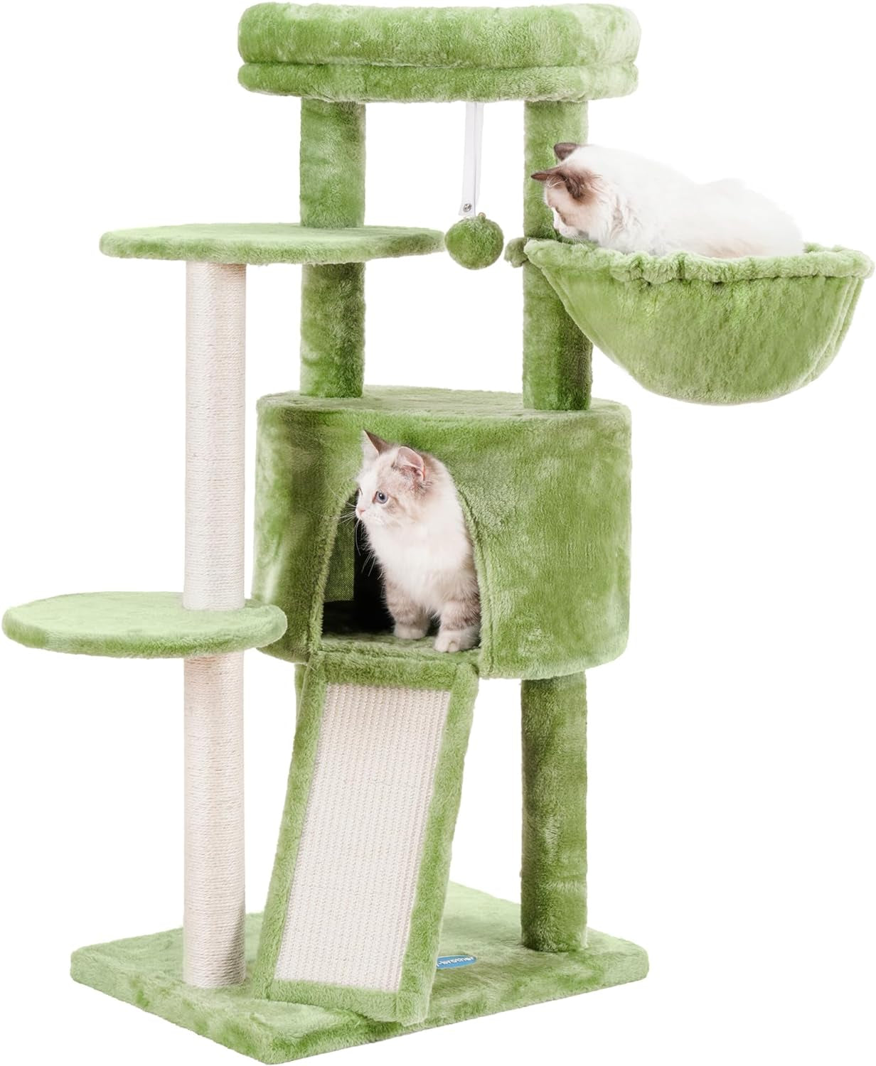 Feline Funhouse: The Ultimate Kitty Climbing Gym with a Comfy Napping Nest and Scratchy Playground – Now with Extra Greenery for Your Cat's Instagram!
