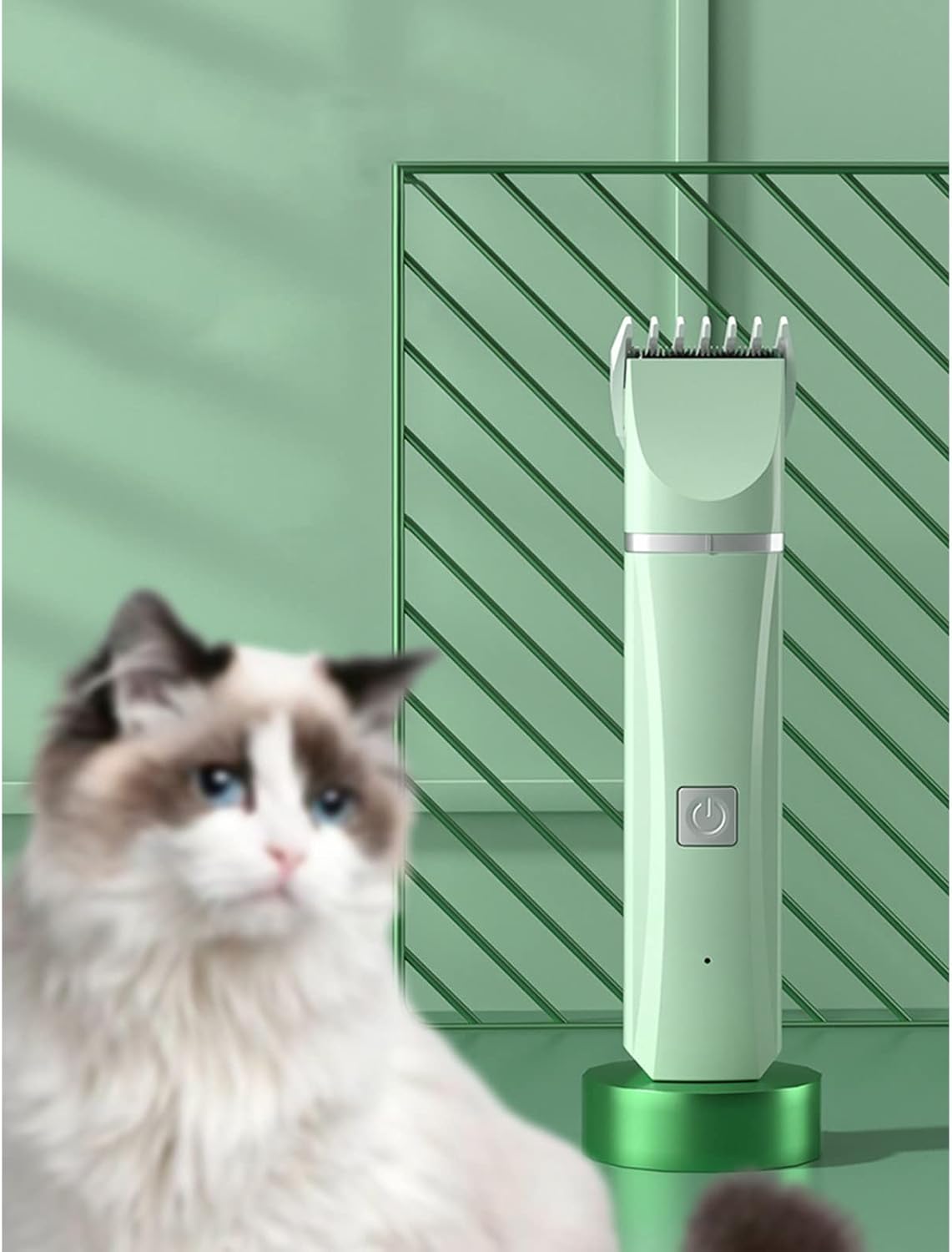 Pet Hair Trimmer, 4 in 1 Rechargeable Low Noise Safe Electric Cat Puppy Hair Clipper, Pet Hair Thick Coats Clippers Trimmers Set Dog Grooming Tool for Dogs, Cats, and Other Pets