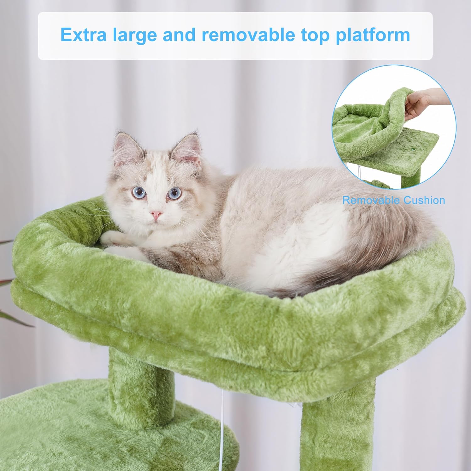 Feline Funhouse: The Ultimate Kitty Climbing Gym with a Comfy Napping Nest and Scratchy Playground – Now with Extra Greenery for Your Cat's Instagram!