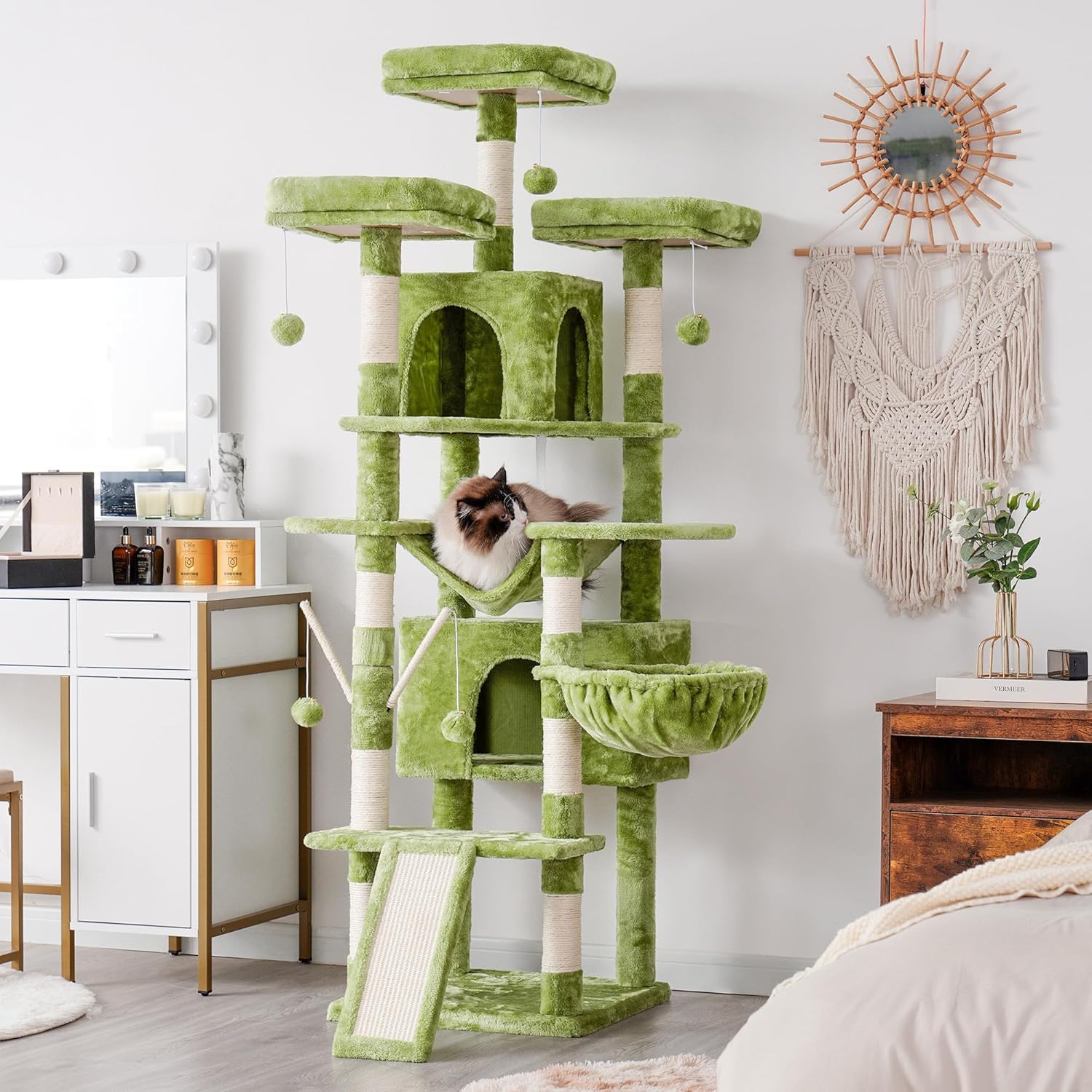 The Purr-fect Jungle Gym: 71 Inches of Cat-tastic Fun with Cozy Napping Nooks and Scratching Shenanigans!