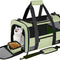 Cat Carrier Pet Dog Carriers TSA Airline Approved for Cats Dogs under 15 Lbs, Collapsible Soft Sided Cat Carrier Dog Travel Carriers for Puppy Kitten, Green